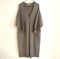 GLOBAL WORK ニットワンピース　長袖　ロングワンピース　春秋冬　暖かい