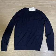 ユニクロ　エクストラファインメリノ クルーネックセーター 長袖M ネイビー
