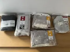 未開封　ベビーカーシート　ハンドマフ　おくるみ　フード付きポンチョ　枕　グレー