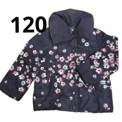 BeBe 花柄 コート 120 紫