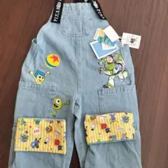 休日値下【新品】トイ・ストーリー　オーバーオール　　120cm　インディゴ染め☆
