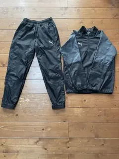 プーマ ピステ・ウィンドブレーカー 160㎝ 上下セット 裏起毛 ブラック