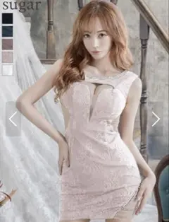 【Glossy/グロッシー】フロントジップ/ ミニドレス/ キャバドレス