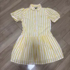 ラルフローレン 4 ワンピース　黄色　女の子　ストライプ　ラルフ　半袖