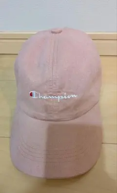champion キャップピンク　スエード