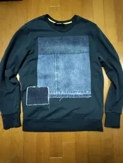 DIESEL デニムパッチワーク トレーナー