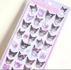 ボンボンドロップシール　クロミ ぷっくり 立体 サンリオ