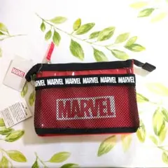 PVC2ルームポーチ MARVEL メッシュポーチ レッドのサムネイル