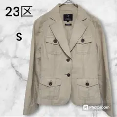 ☆23区☆レディースジャケット アウター☆S☆ベージュ☆ポケットありのサムネイル