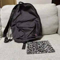 大人ミューズ付録　ダークブラウンリュック・レオパードポーチ　安西こずえ　COZ