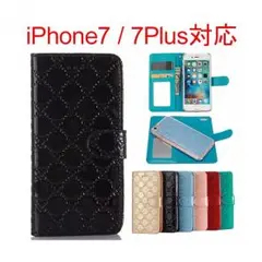iPhone7 / Plus 2WAY 手帳型 ケース ハート ミラー付