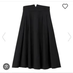GU ハイウエストフレアミディスカート ブラック