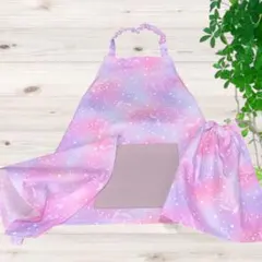 ハンドメイドエプロン3点セット　　　　　120㎝〜