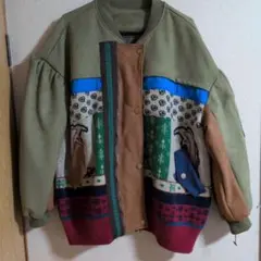 Rccatカジュアル ボンバージャケット パッチワーク