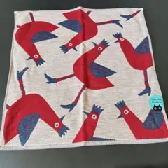 ＊りーたん＊様専用 赤と青の鳥デザイン タオルハンカチ　AtsukoMatano
