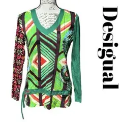 デシグアル　Desigual　緑　長袖　派手　アシンメトリー　トップス　個性的のサムネイル