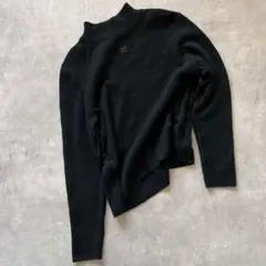 クレージュ　ハイネック　ロゴ　ニット　セーター　黒　Y2K 古着