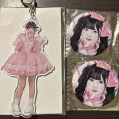 真守みゅう　MEGALiFE 　くじ　アクリルキーホルダー 缶バッジ セット
