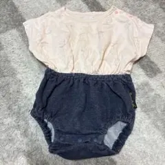 スヌーピー　ロンパース　ピンク/ネイビー　70cm