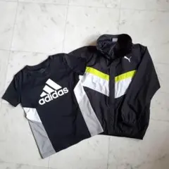 アディダス プーマ adidas PUMA キッズ 130 2枚 セット 良品