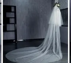 ウェディングベール ホワイト コーム付き