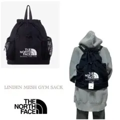 新品 ノースフェイス LINDEN MESH GYM SACK ブラック色のサムネイル