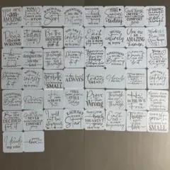 【ネコポス当日翌日発送】 ステンシルシート　英語　メッセージ　50枚セット