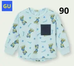 GU　ジーユー　パウ・パトロール　チェイス　カンタンＴ　長袖カットソー　90