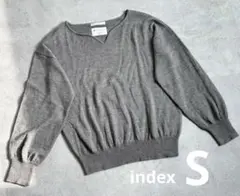 Filivivi × index グレー ハートネック 長袖ニット