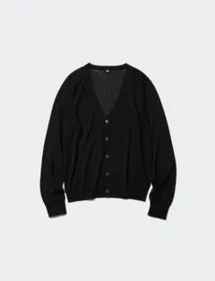 UNIQLO ユニクロ ライトVネックカーディガン ブラック