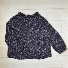 ロペピクニック ネイビー 小花柄 長袖ブラウス 38
