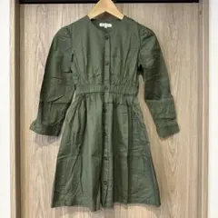 グローバルワーク キッズ 前ボタン Vネックシャツ ワンピース 130cm