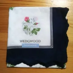 新品未使用 WEDGWOOD 花柄 ハンカチ 綿100% 日本製 ウエッジウッド