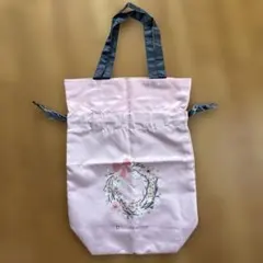 natural science 巾着袋 ピンク