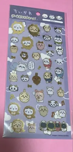 ちいかわ ゴールドクリアシール