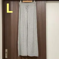 ユニクロ ウォッシャブルニットリブパンツ Lサイズ