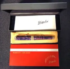 【未使用品】スティピュラ 万年筆 限定品 パッサポルト ブラックF（細字） 中古)Stipula スティピュラ 万年筆 キングダムノート別注