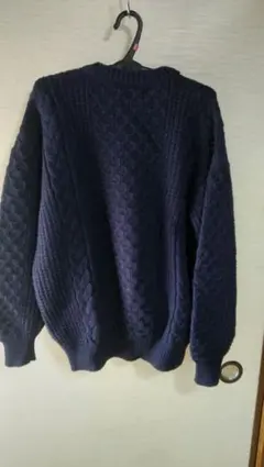 ニットコマンドセーター Mサイズ ・オリーブグリーン 裏地付き 肩当て付き