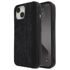 EDWIN iPhone15スタンド付きデニム背面ケース ブラック