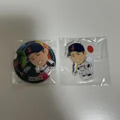 侍ジャパンガチャガチャ アクスタ&缶バッチ3個セット種市・菊池・隅田