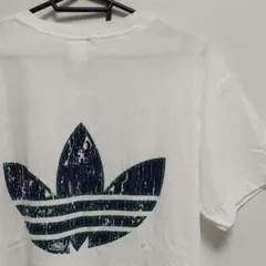 激レア 90s adidas 国旗タグ Ｔシャツ 両面プリント トレフォイルロゴ