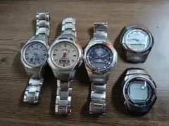 A-19【ジャンク】CASIO waveceptor タフソーラー 時計 まとめ