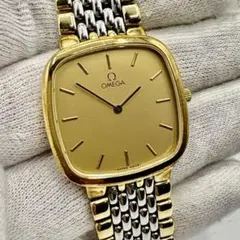 【稼働品】OMEGA オメガ De Ville ゴールドスクエア 純正ブレスのサムネイル