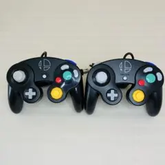 ゲームキューブ コントローラー スマブラブラック 2個セット