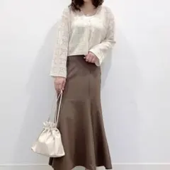 GU レーシークロップドカーディガン オフホワイト M