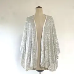 シルバー スパンコール ストール・ショール卒業パーティー結婚式
