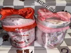 圧縮なし！ メゾピアノ×ハローキティ バニティポーチ 全2種セット