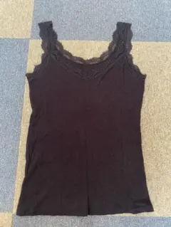 UNIQLO ネイビー　 レースキャミソール M
