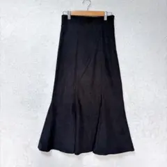 ダブルクローゼット マーメイドスカート フレア ロング丈 F バックゴム 黒