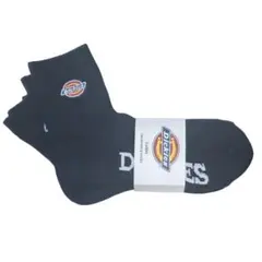 【新品未使用】Dickies ブラック クルーソックス 3足セット
